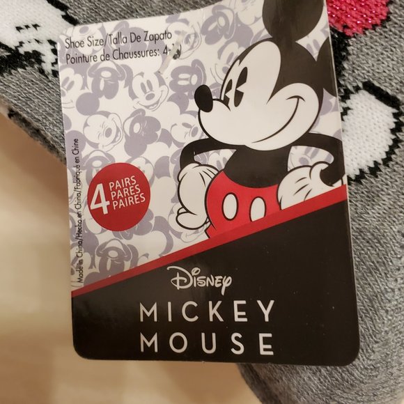 Mickey Mouse 4 pack long tube socks - Brand New - Picture 2 of 13